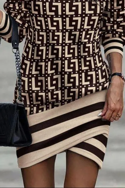 Extraordinary Long Sleeve Turtleneck Mini Dress