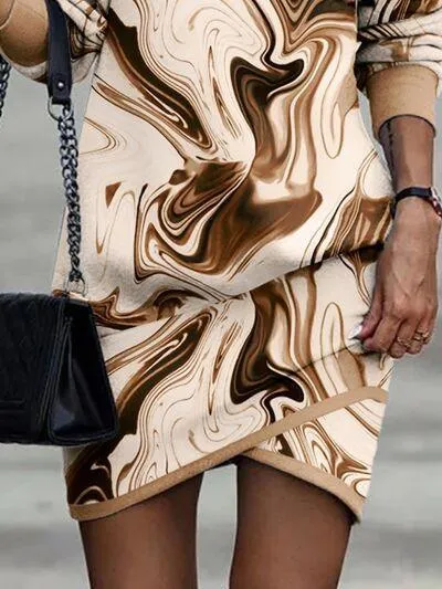 Extraordinary Long Sleeve Turtleneck Mini Dress