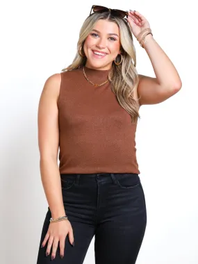 Fashionably Late Sleeveless Turtleneck Top- Final Sale