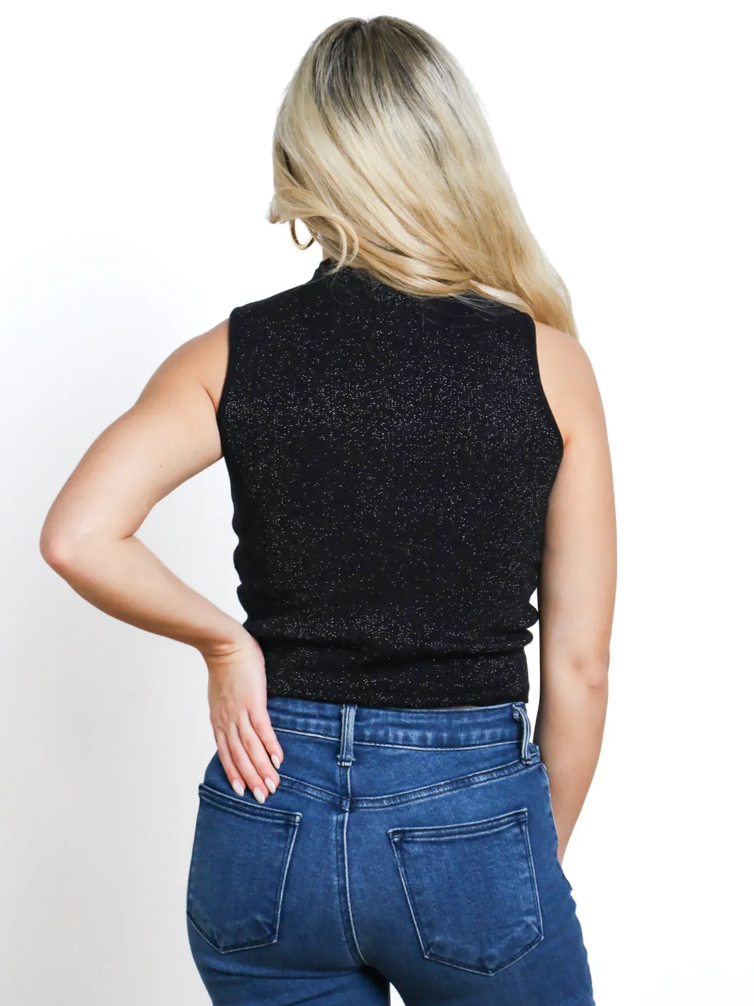 Fashionably Late Sleeveless Turtleneck Top- Final Sale