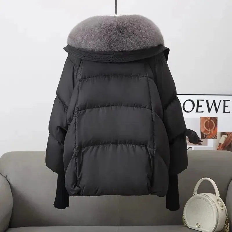 Faux Fur Collar Puffer Jacket