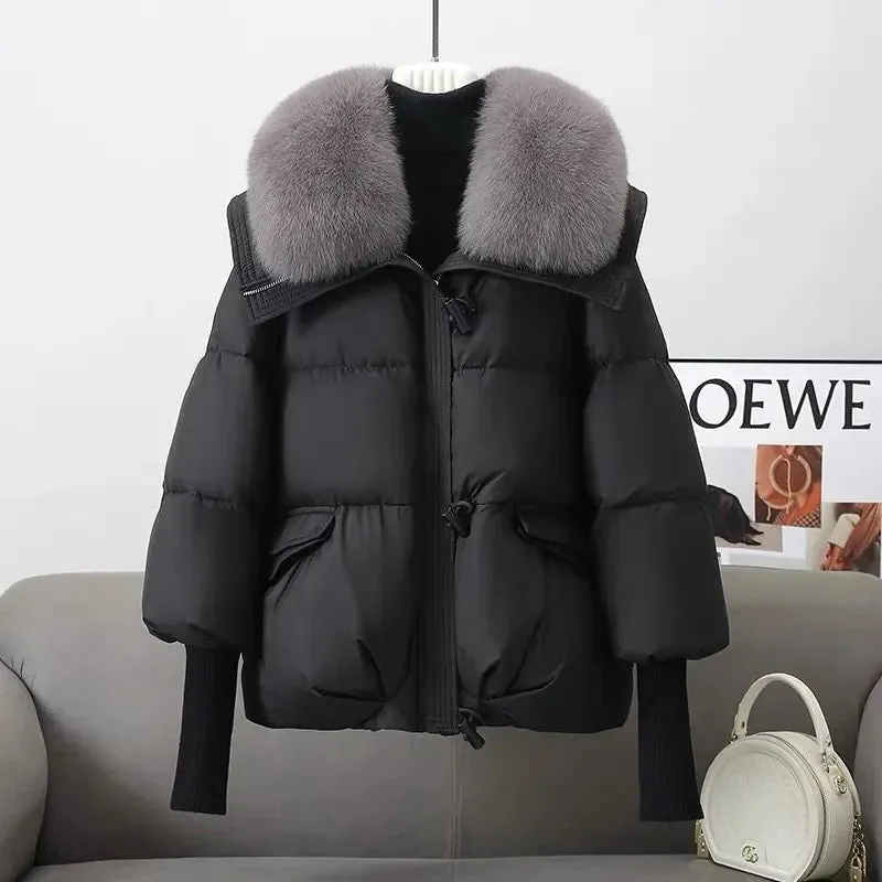 Faux Fur Collar Puffer Jacket