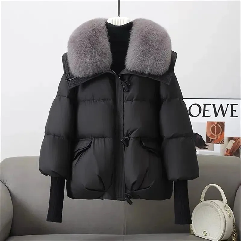 Faux Fur Collar Puffer Jacket
