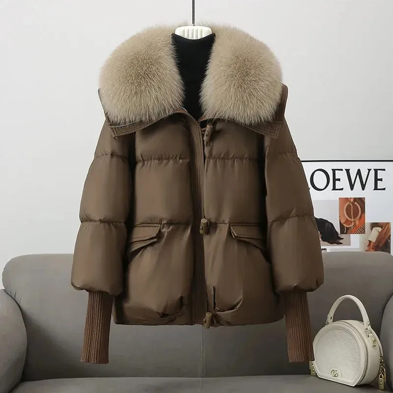 Faux Fur Collar Puffer Jacket