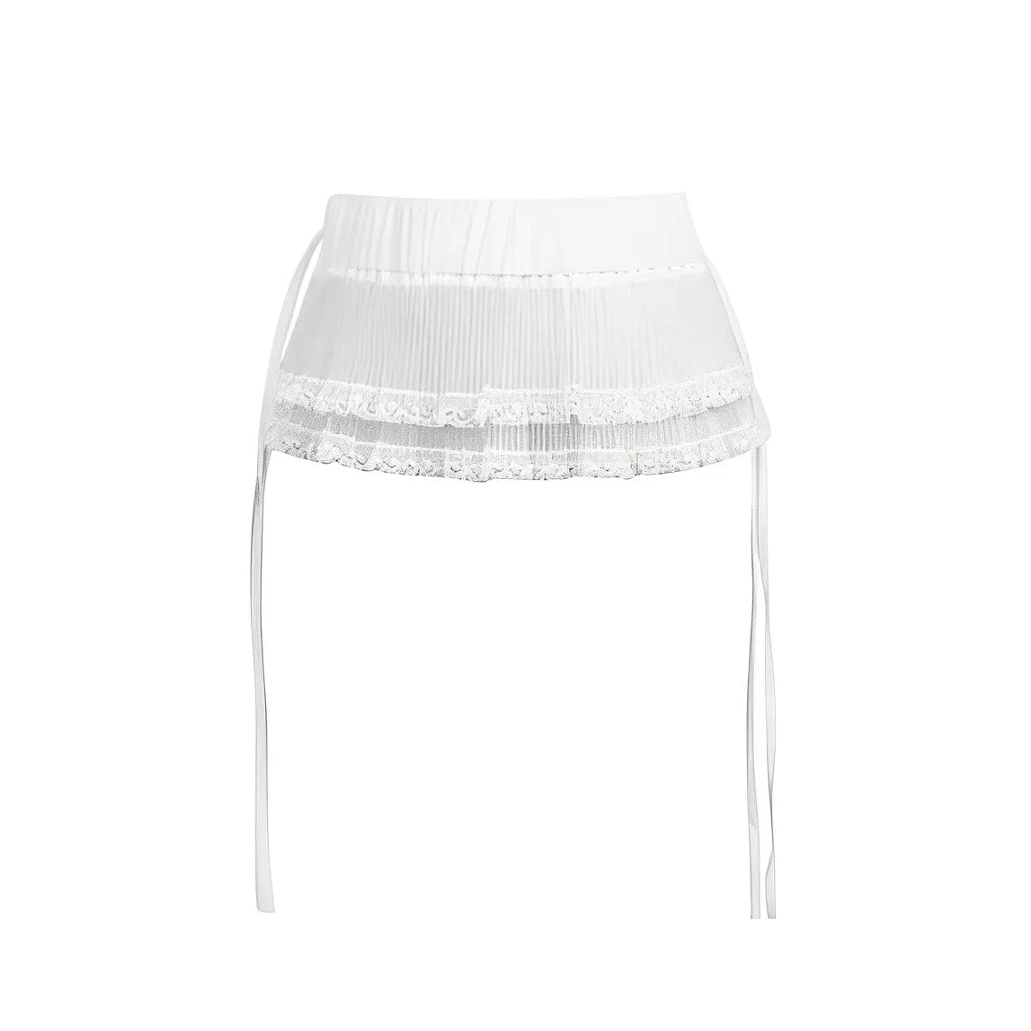 Frill layered mini skirt