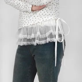 Frill layered mini skirt