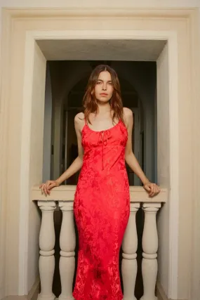 Georgie Slip Jacquard - Cherry