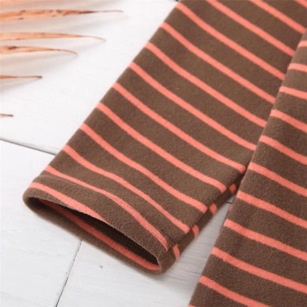 Girls Striped Long Sleeve Bottoming Turtleneck Top Toddler Girl Wholesale Clothing
