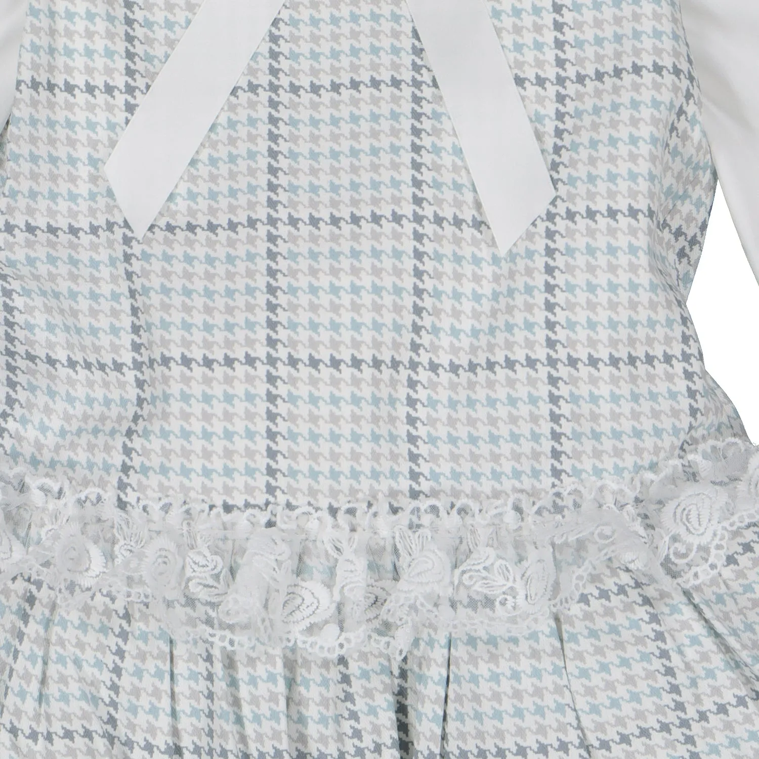 Grey Houndstooth Shirt & Dress Set