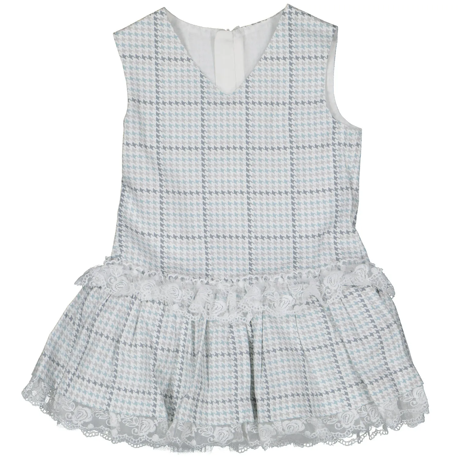 Grey Houndstooth Shirt & Dress Set