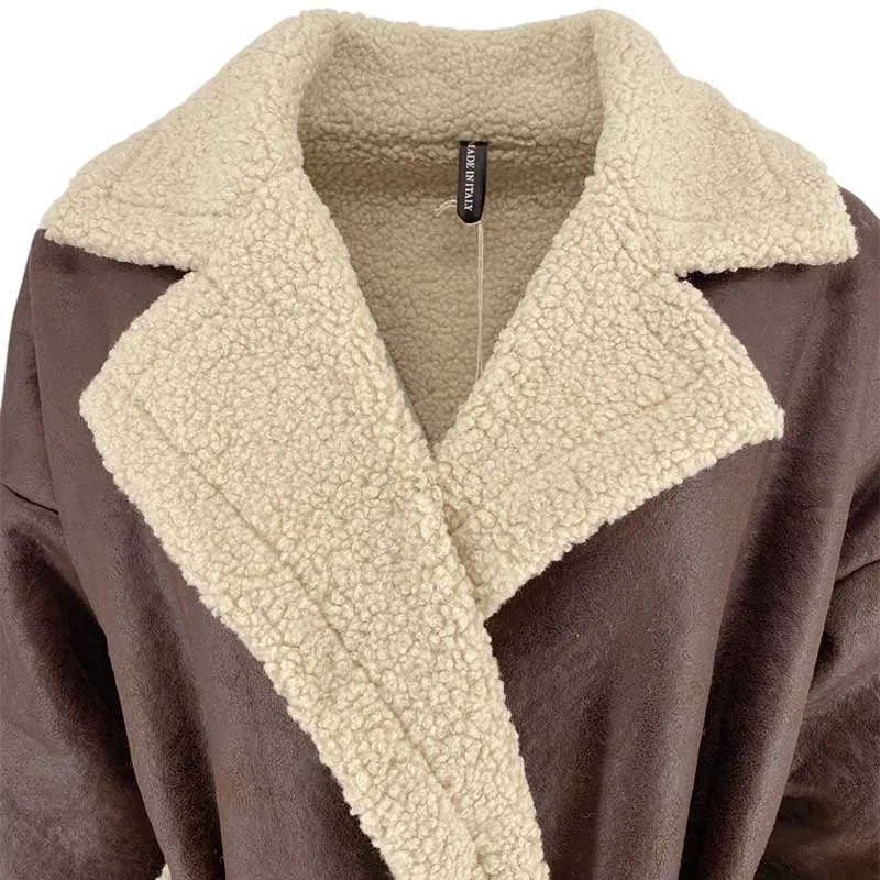 J By J 13067 Teddy Coat Beige