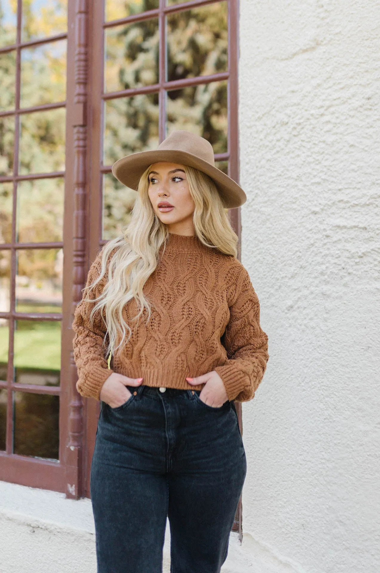 Jade Brown Knit Sweater