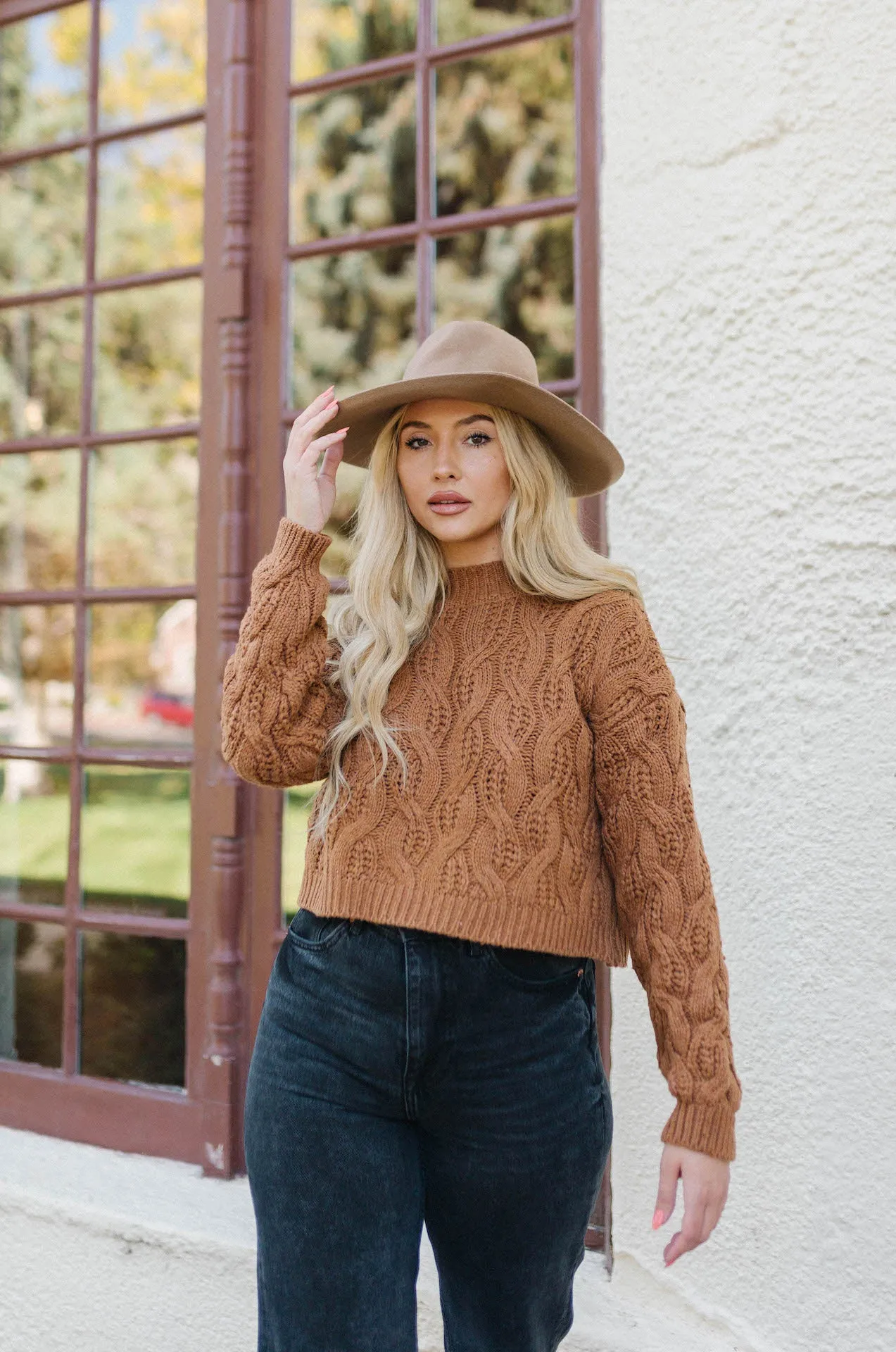 Jade Brown Knit Sweater