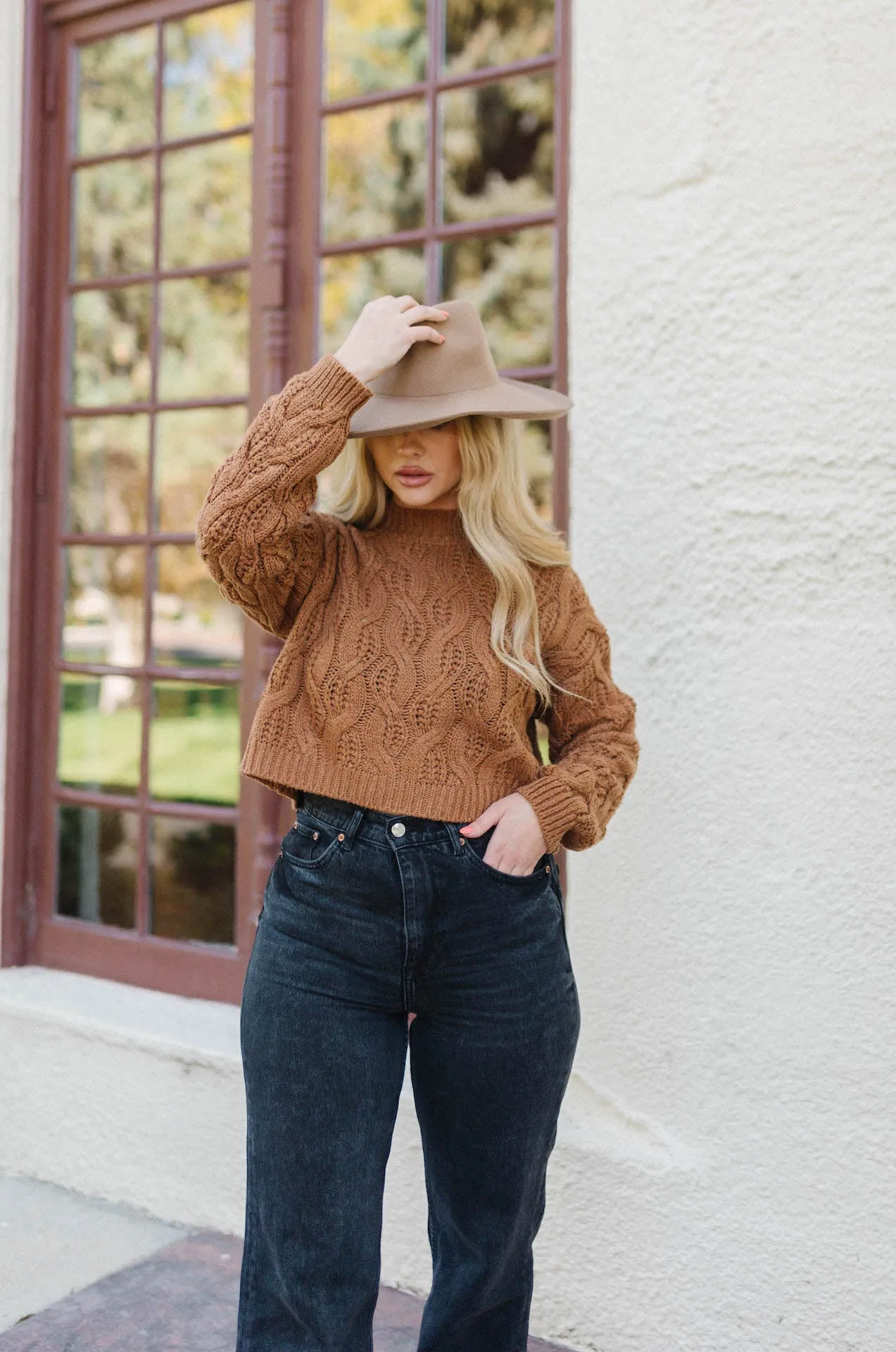 Jade Brown Knit Sweater