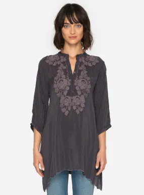 Johnny Was Minna Tunic in Grey Onyx