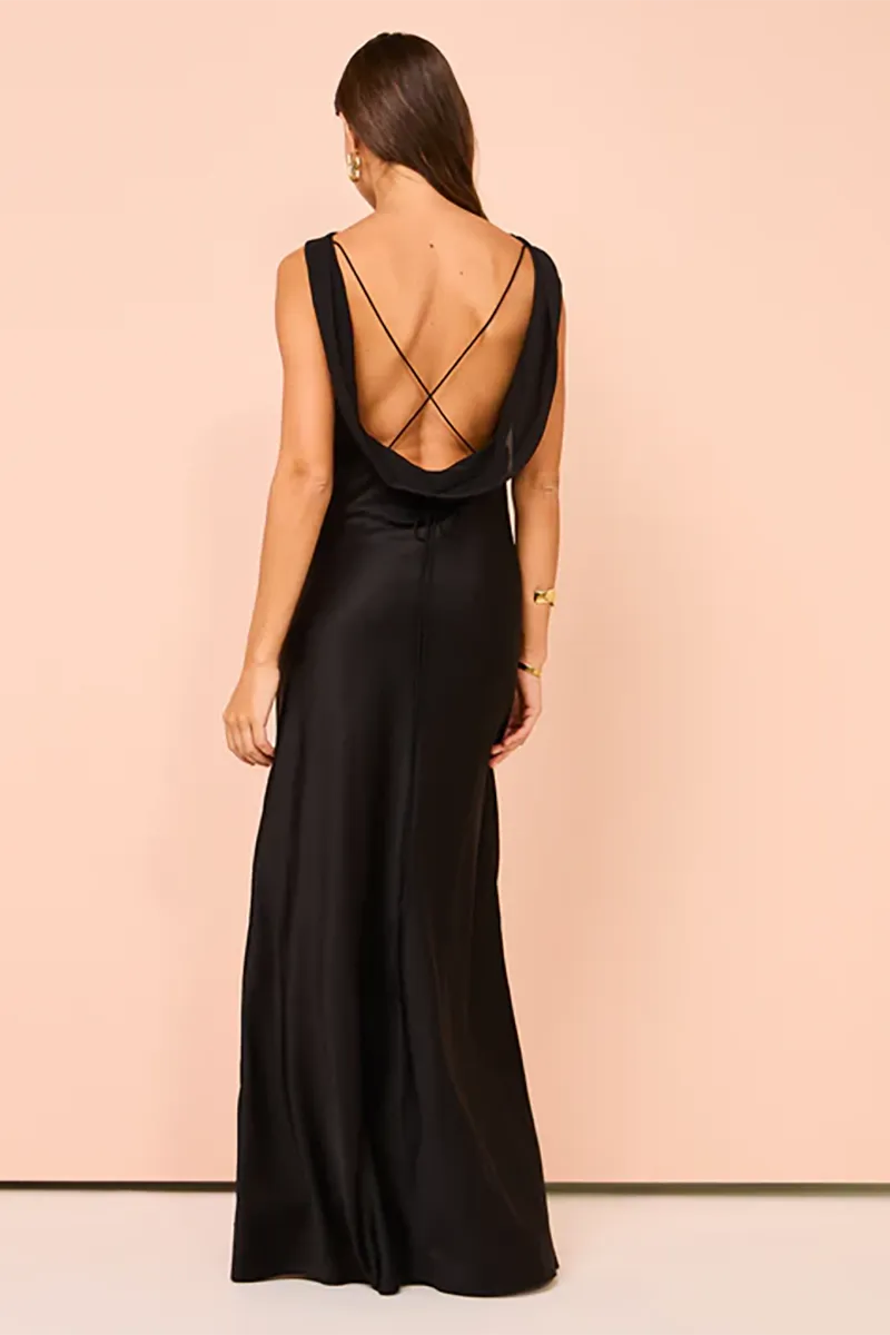 Karina Slip Dress in Black