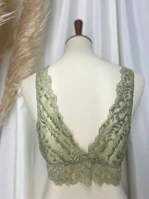 Lacey Olive Bralette