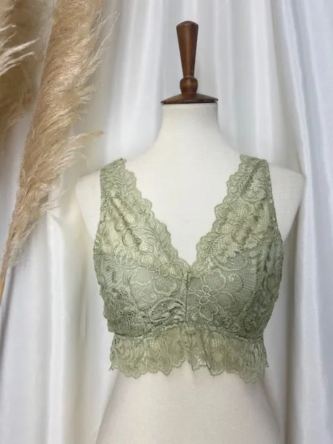 Lacey Olive Bralette
