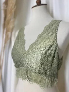 Lacey Olive Bralette