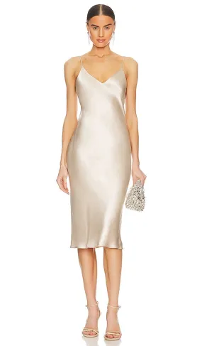 L'AGENCE Jodie Slip Dress in Ivory