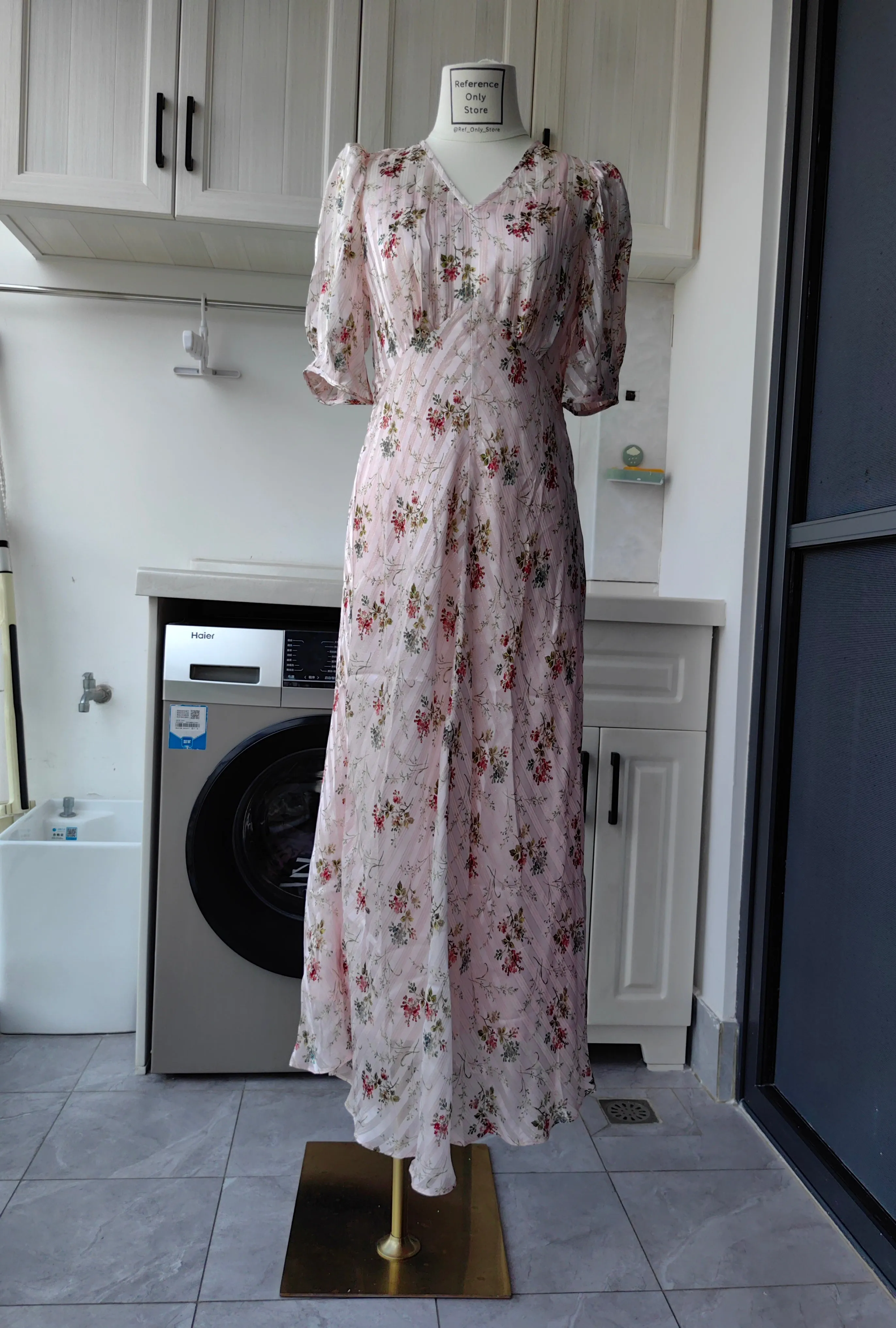 LKB Elowen Silk Blend Pink midi dress