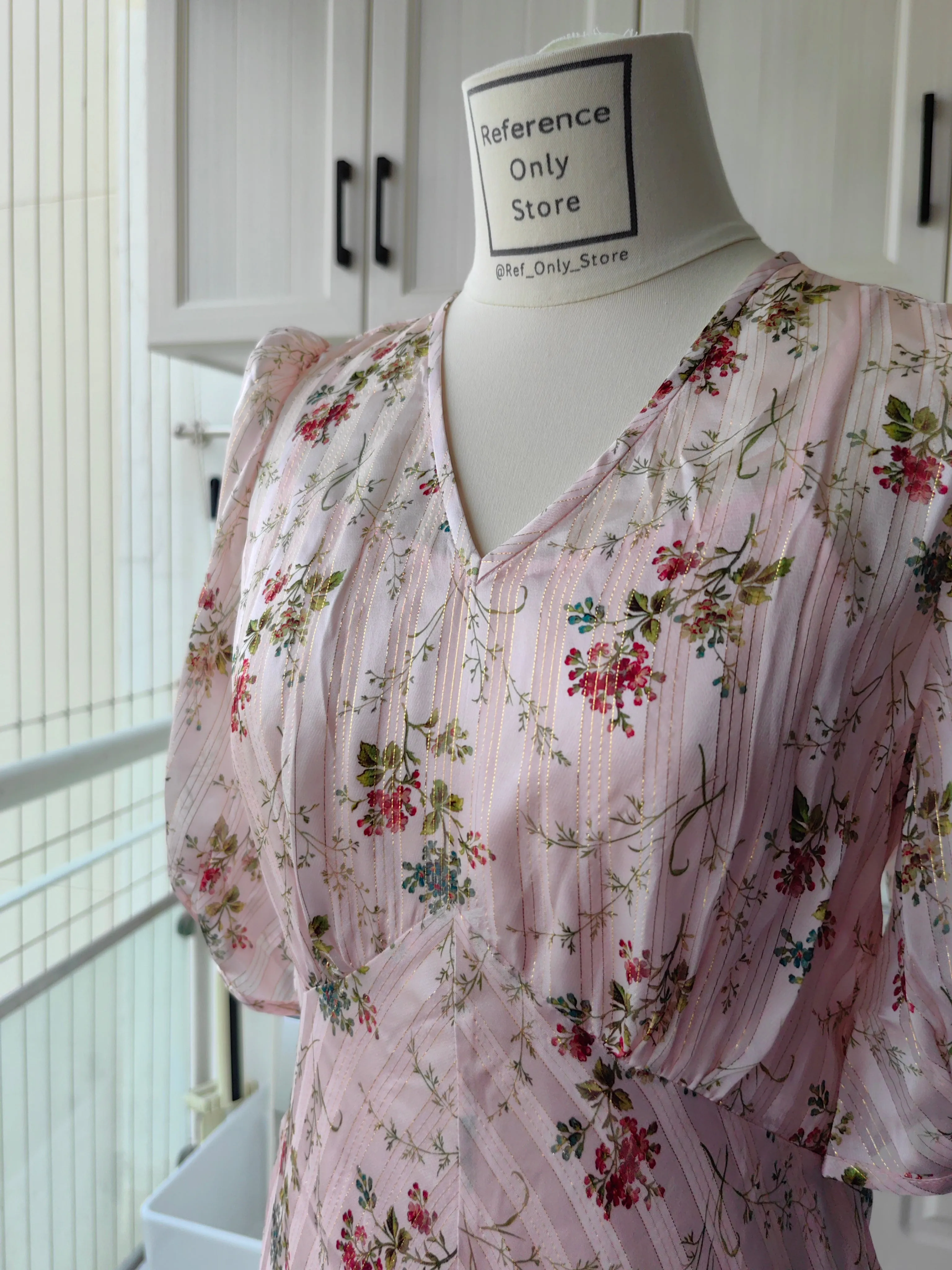 LKB Elowen Silk Blend Pink midi dress