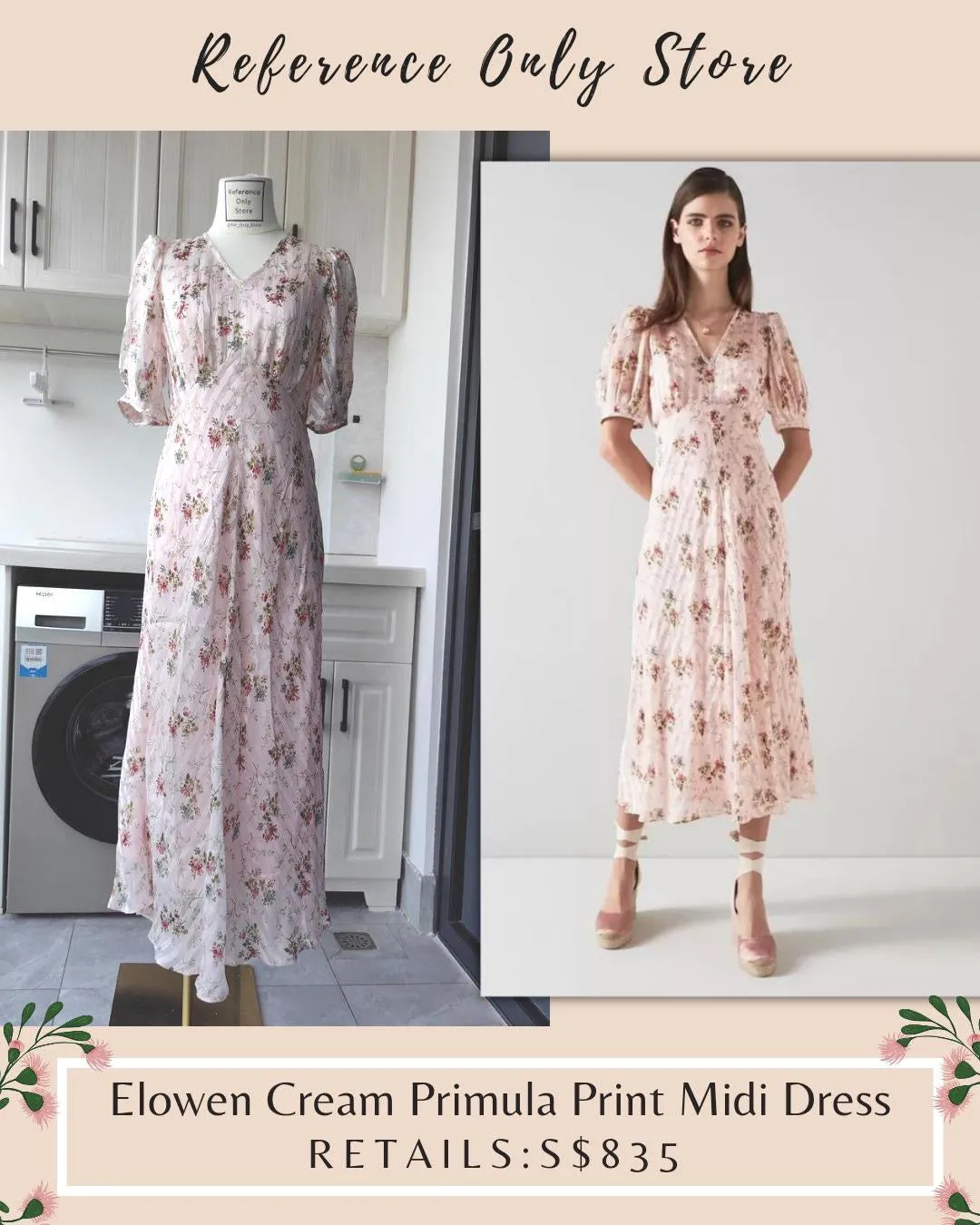 LKB Elowen Silk Blend Pink midi dress