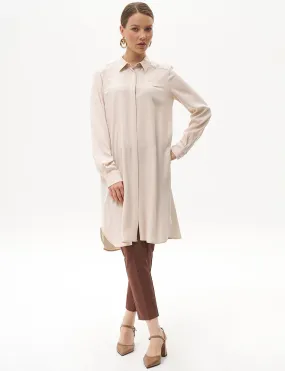 Long Basic Tunic with Hidden Placket Stone