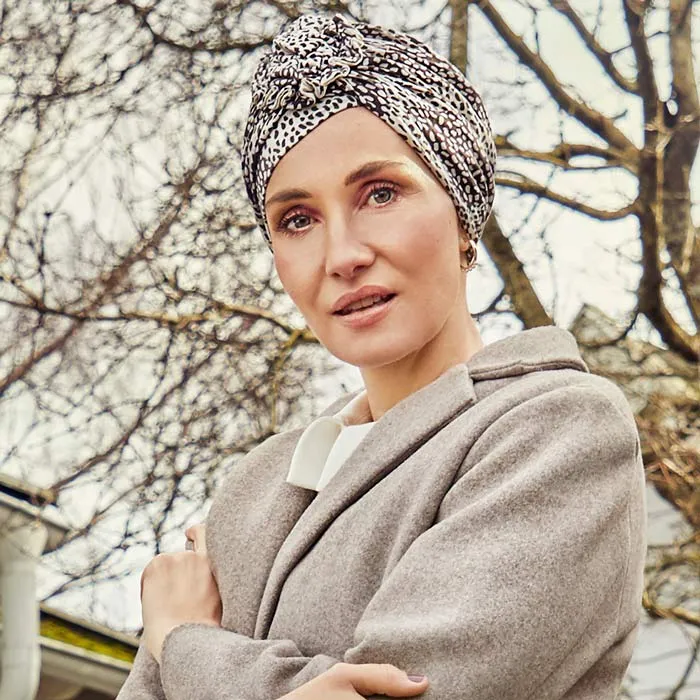 Lotus Turban - gemustert