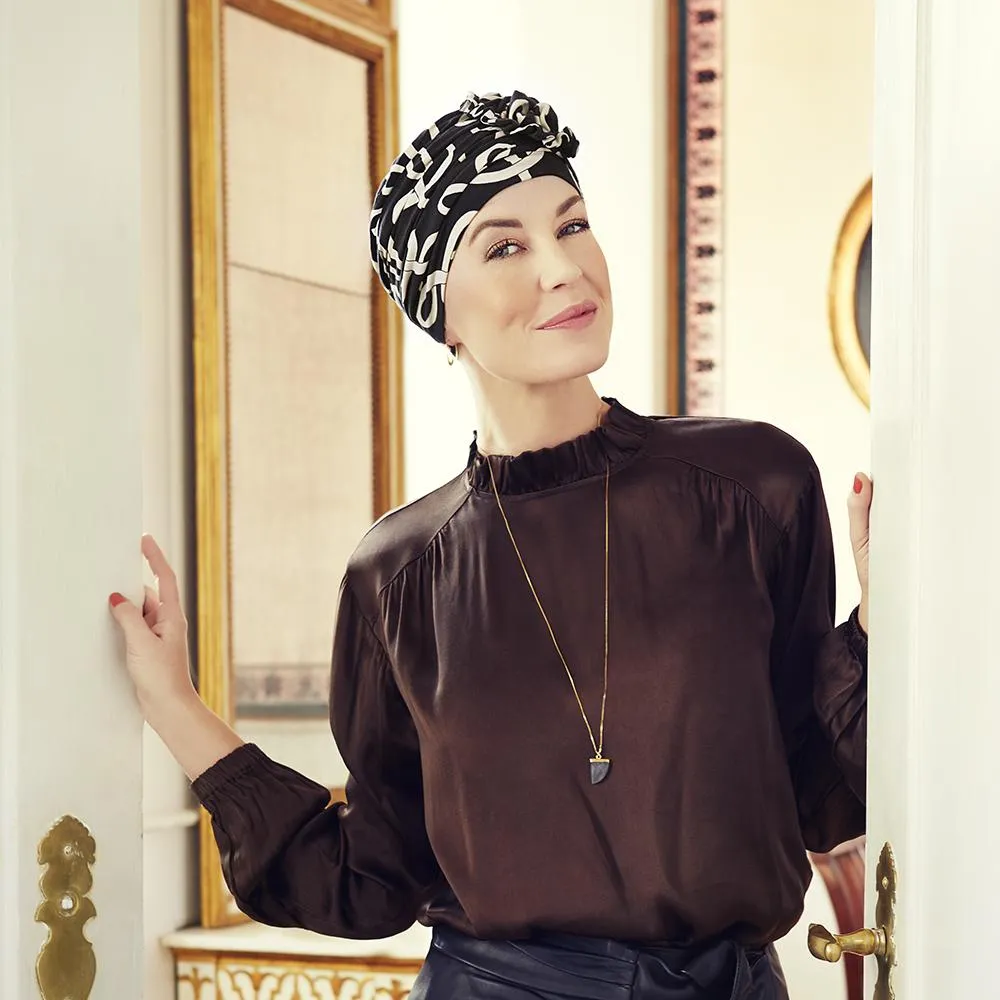 Lotus Turban - gemustert