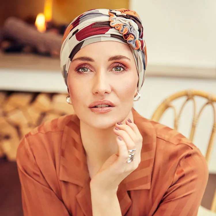 Lotus Turban - gemustert