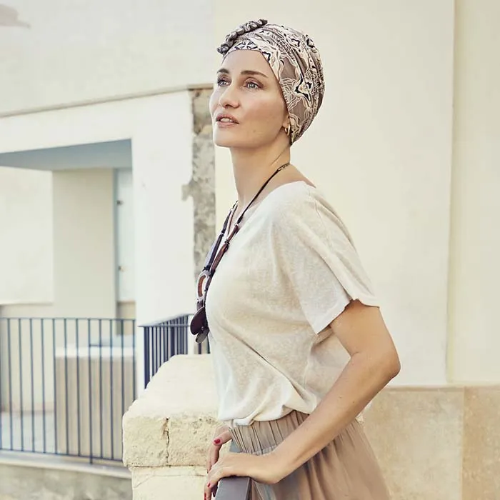 Lotus Turban - gemustert