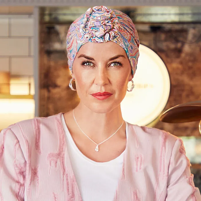 Lotus Turban - gemustert
