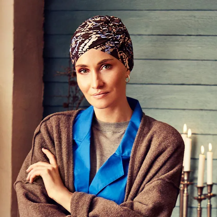 Lotus Turban - gemustert