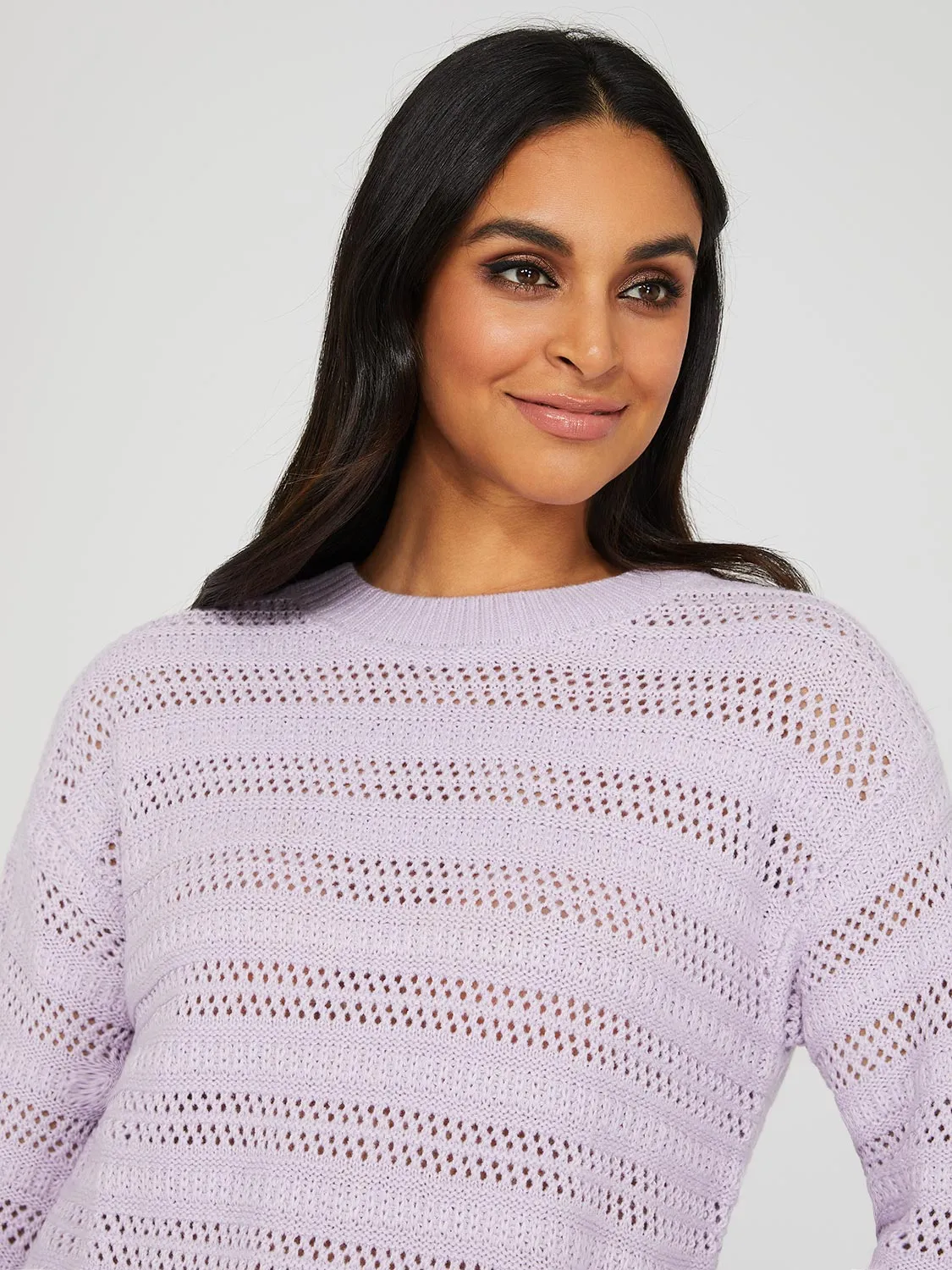Natalie – Drop Shoulder Crew Neck Sweater