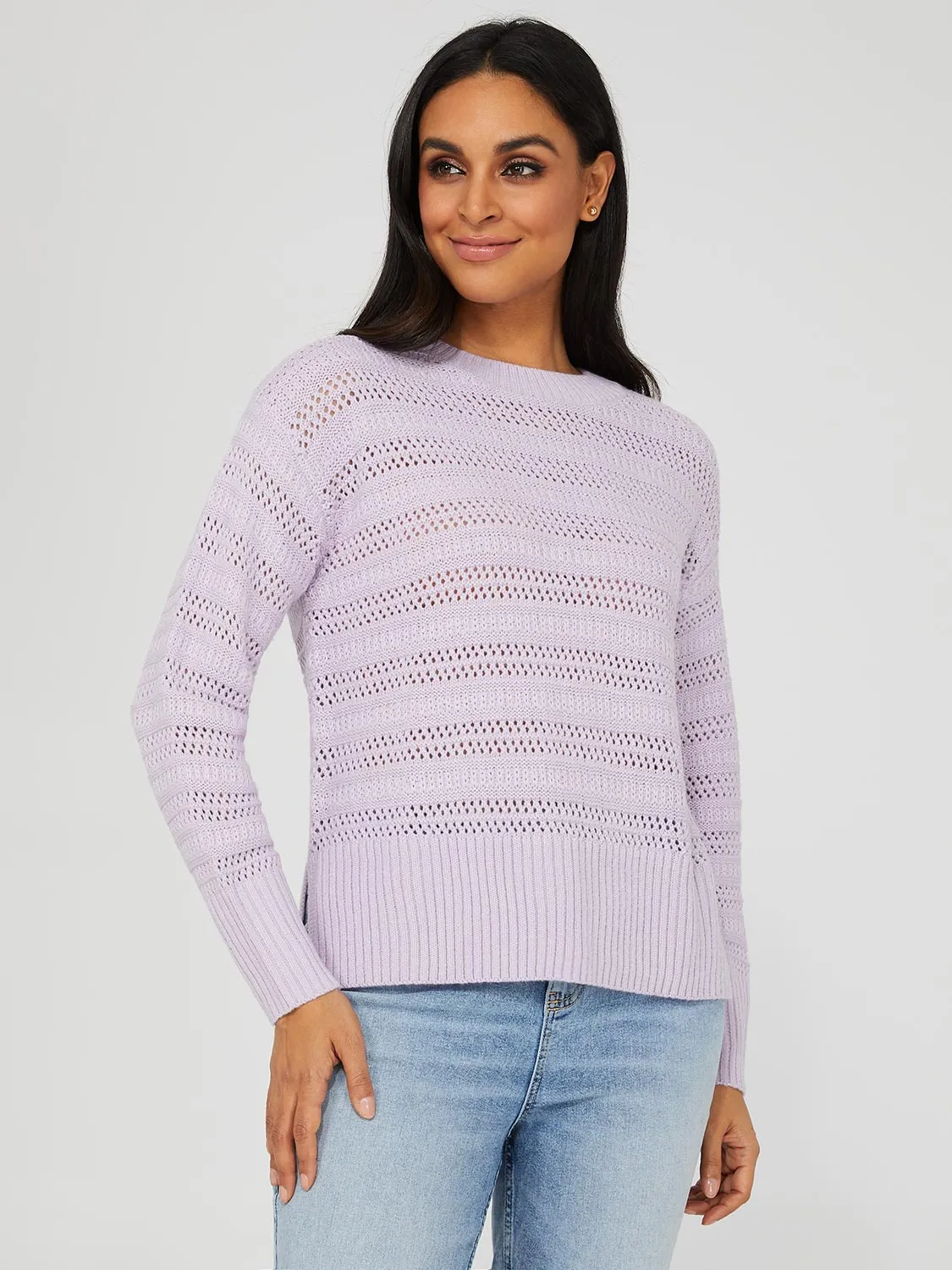 Natalie – Drop Shoulder Crew Neck Sweater