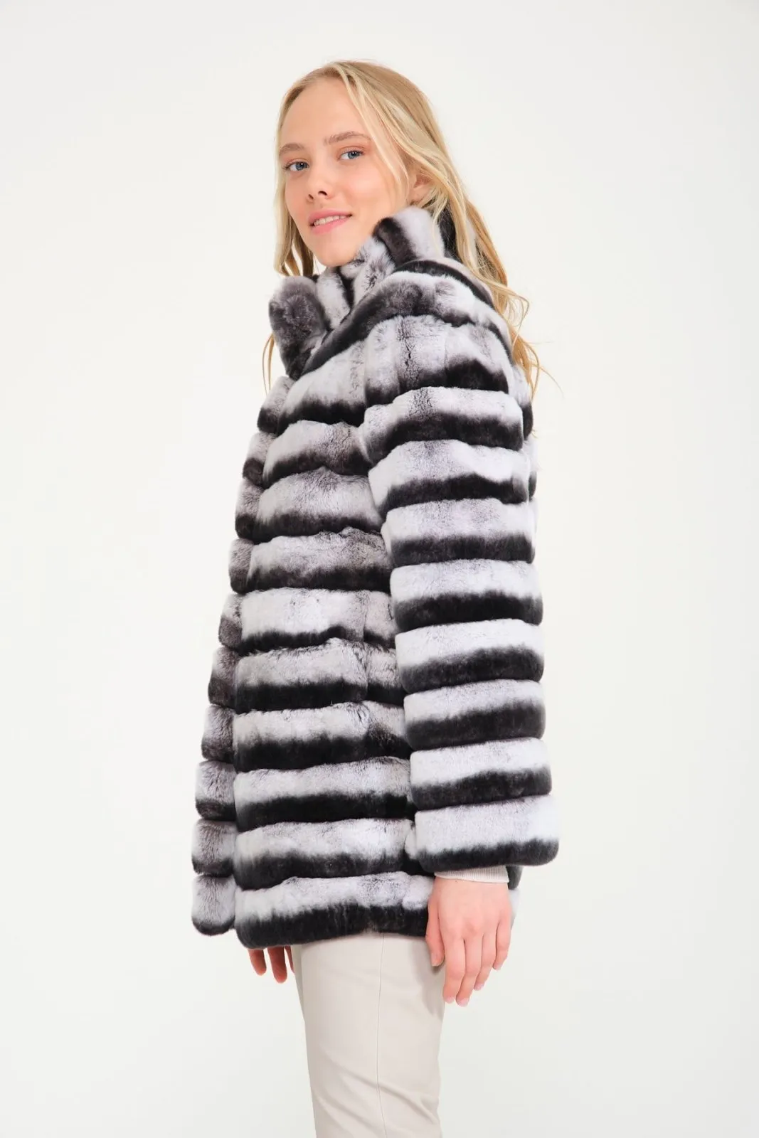 Natural Rex Fur Coat
