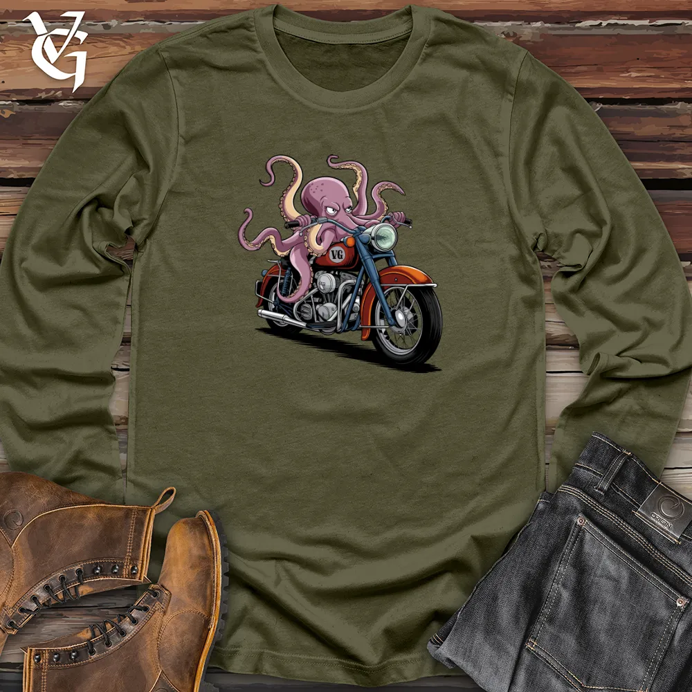 Octopus Riding Bike Long Sleeve