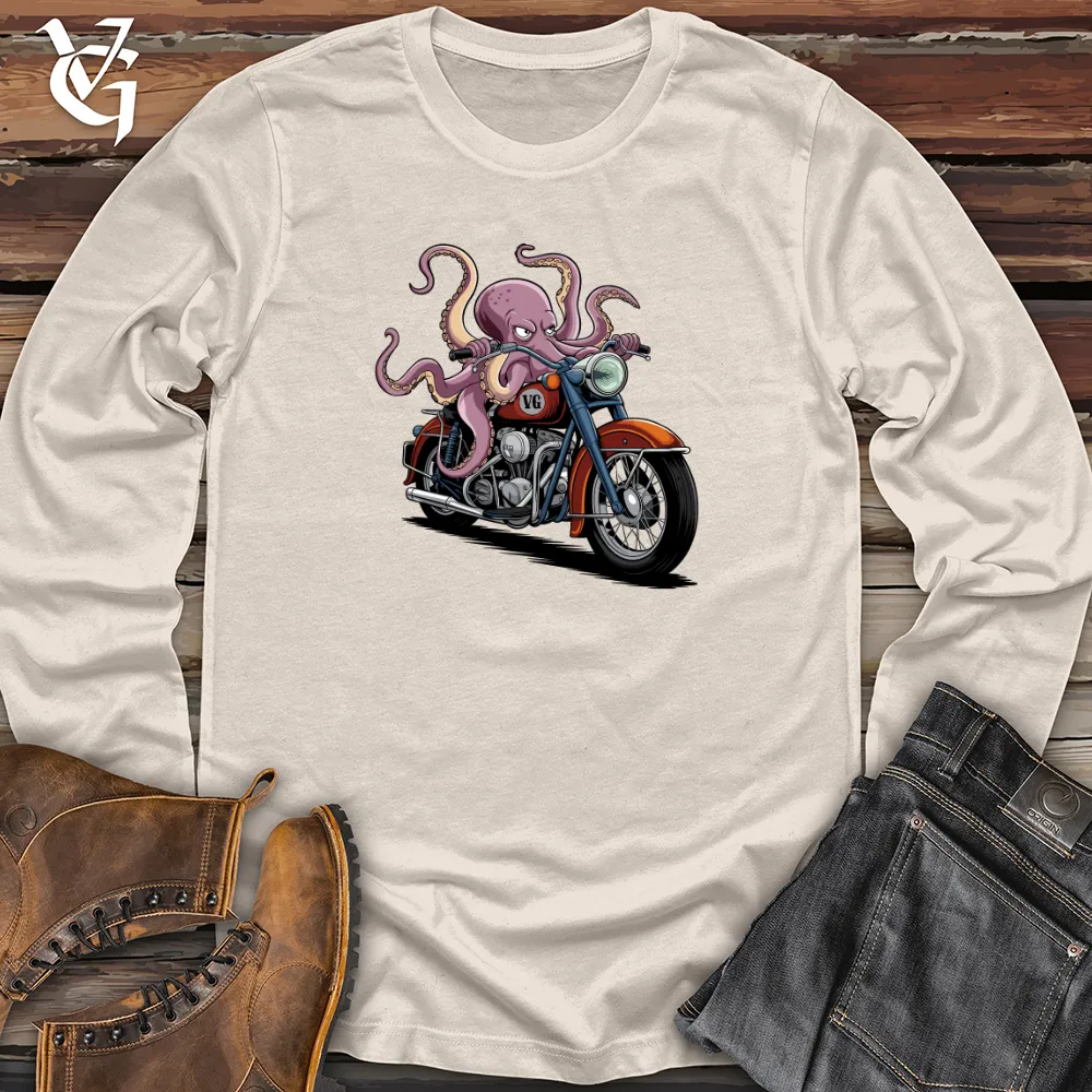 Octopus Riding Bike Long Sleeve