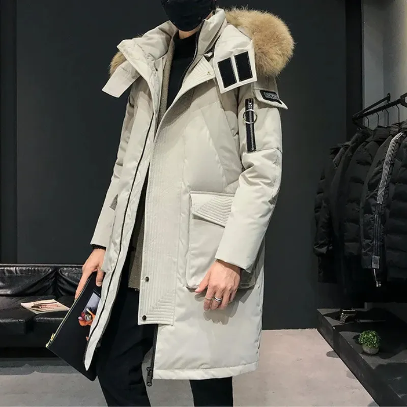 Oudheer - Parka Winterjas Heren – Lang Model met Bontkraag en Winddichte Voering