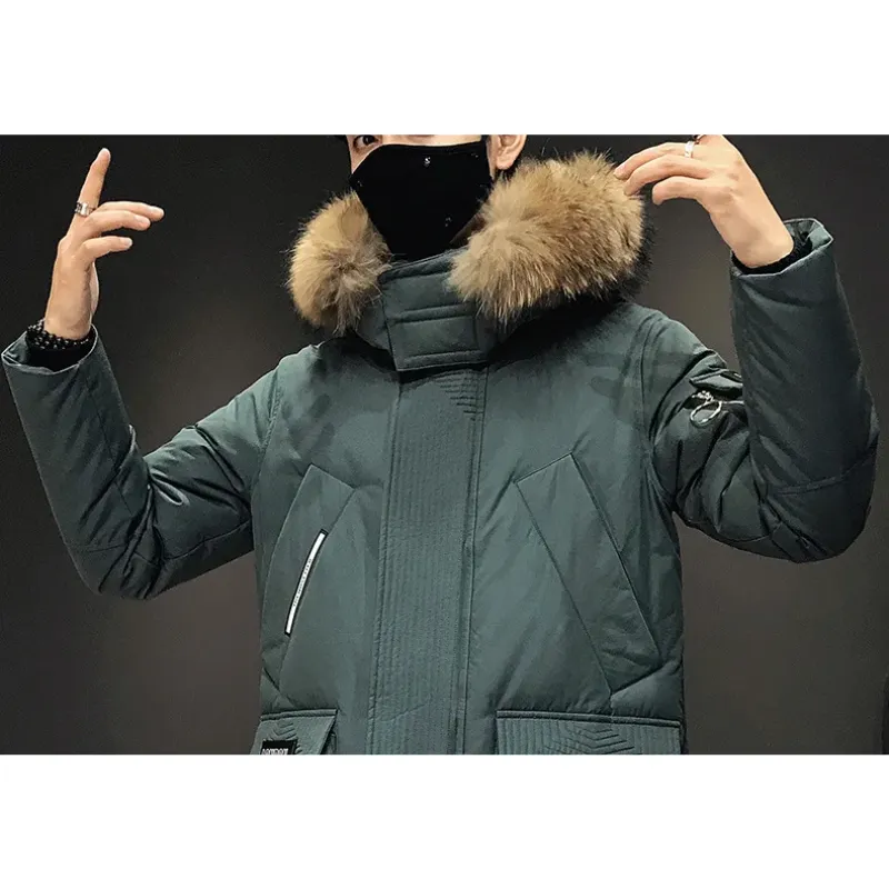 Oudheer - Parka Winterjas Heren – Lang Model met Bontkraag en Winddichte Voering