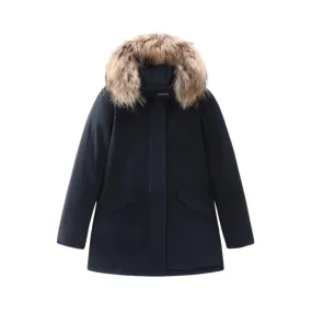 Parka Donna Blu con pelliccia