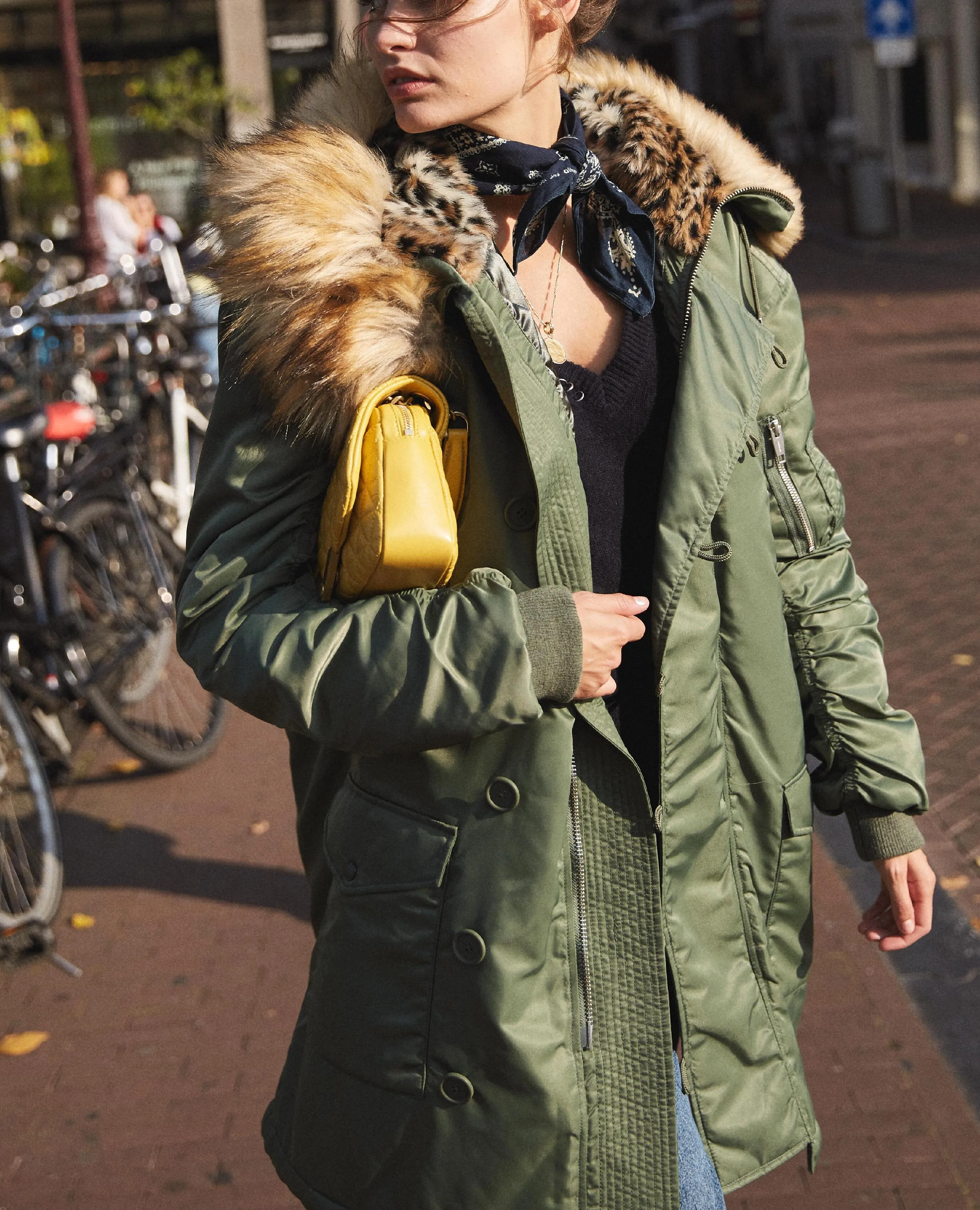 Parka oversize kaki