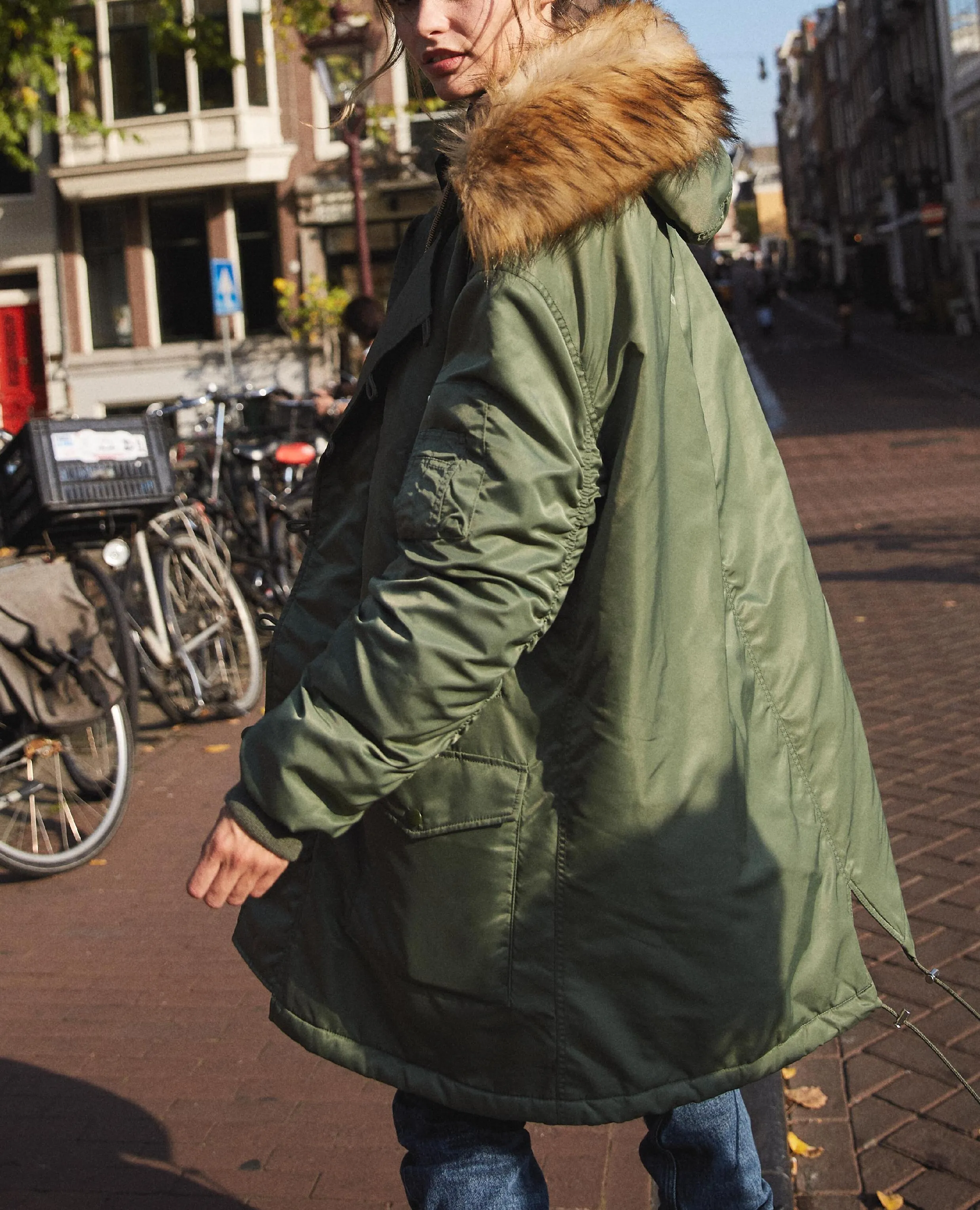 Parka oversize kaki