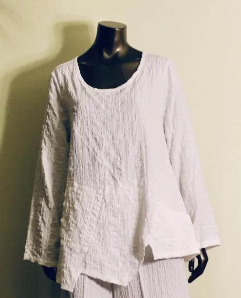 Pebble Textured Long Sleeve Top