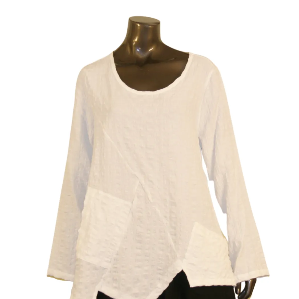 Pebble Textured Long Sleeve Top