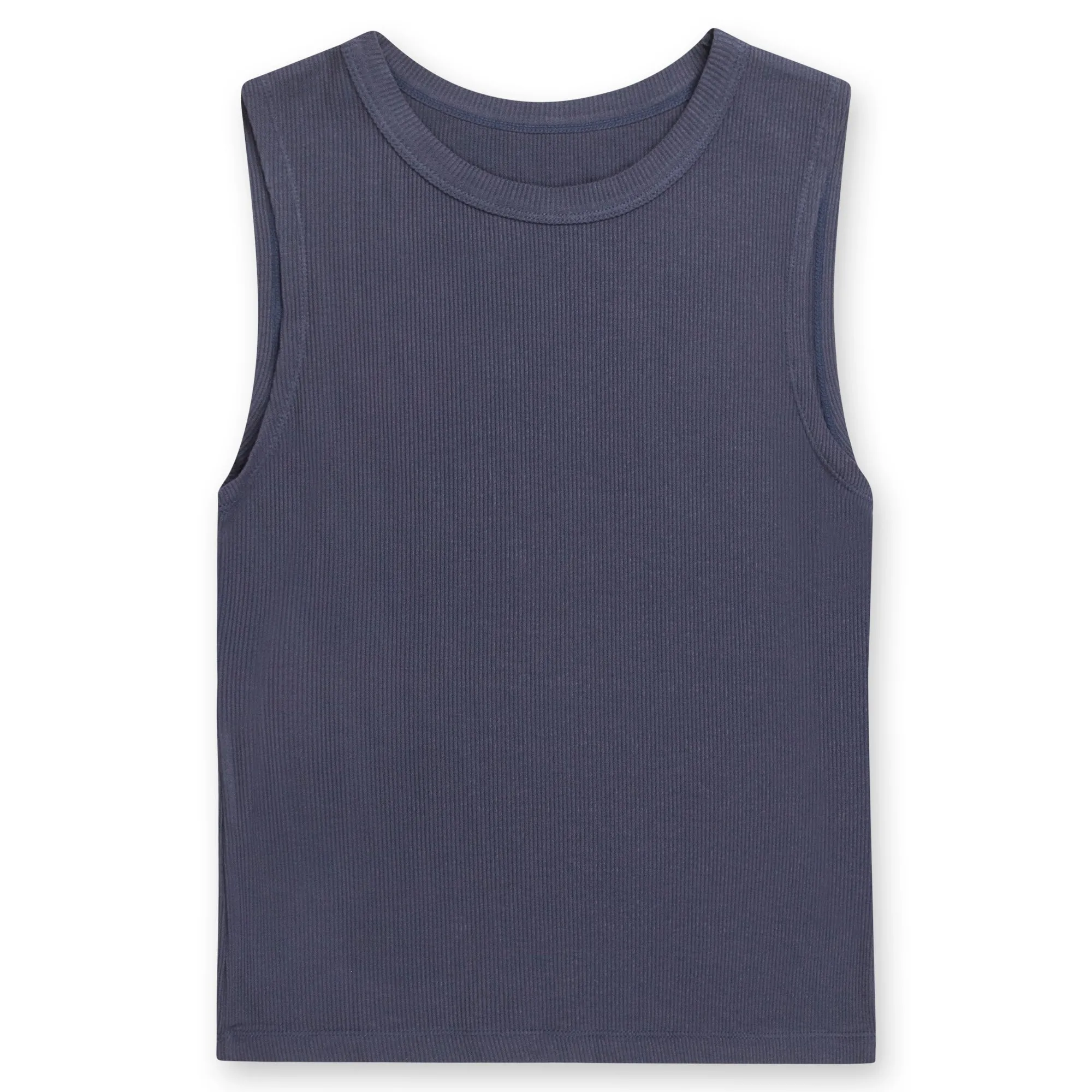 Point Crew Neck Crop Tank