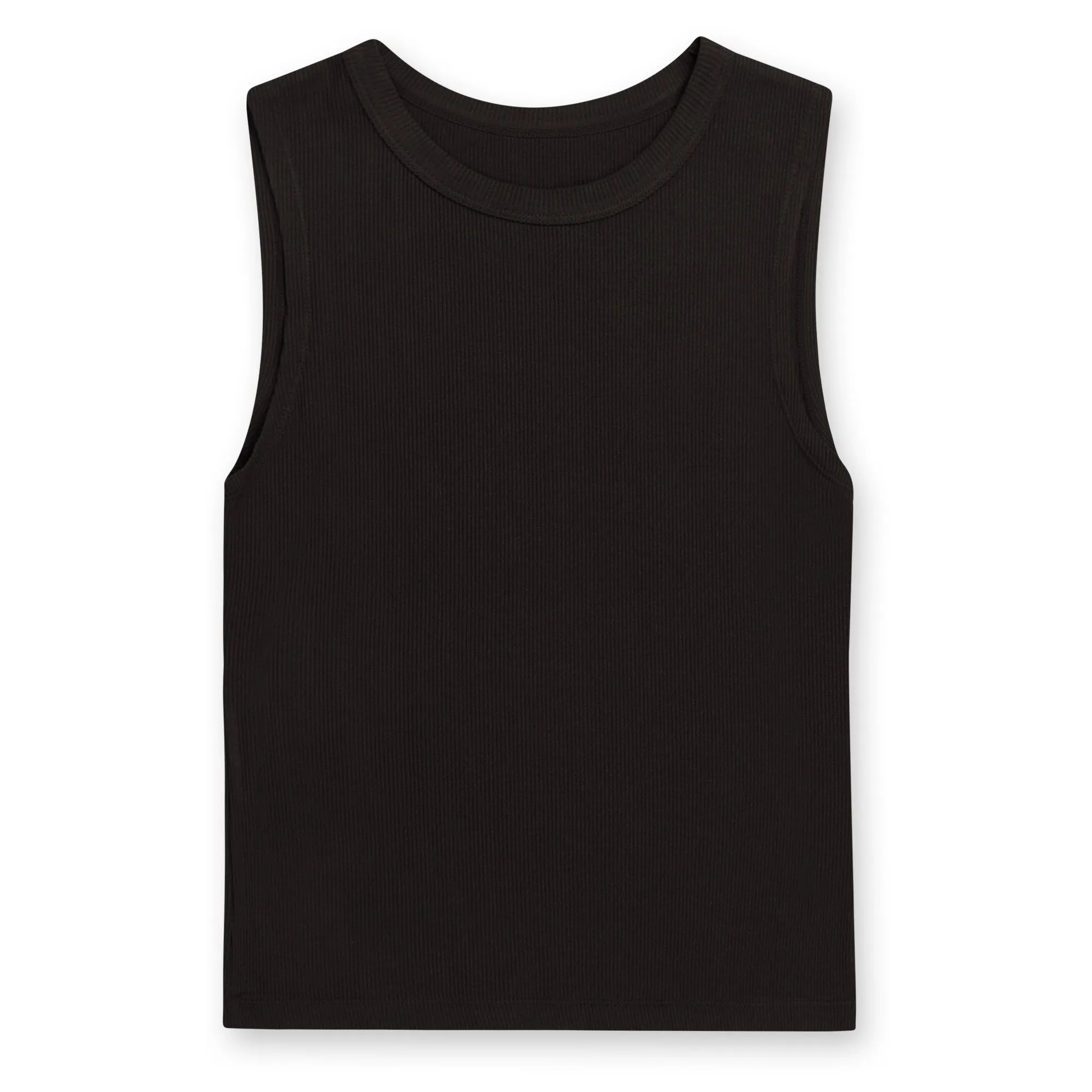 Point Crew Neck Crop Tank