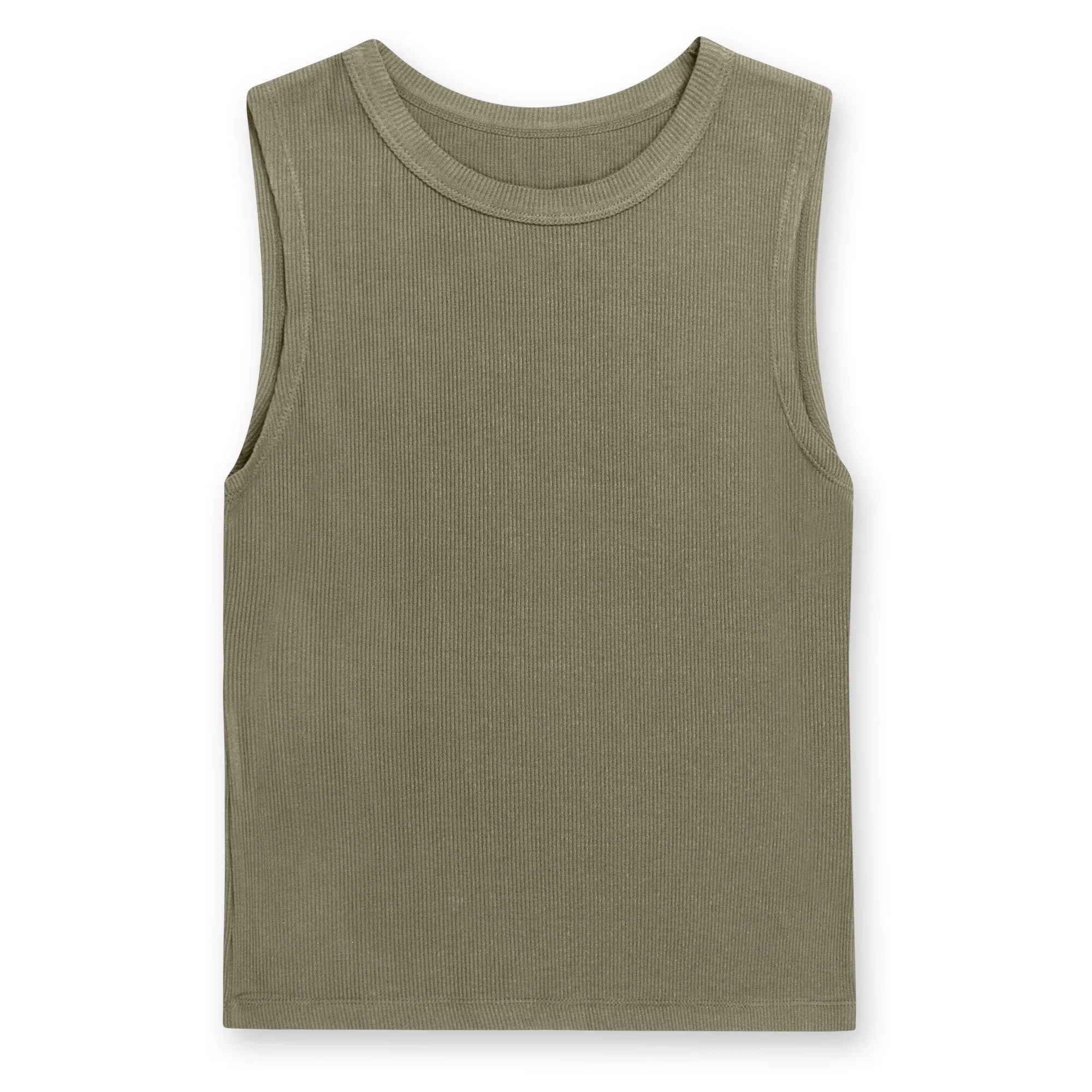 Point Crew Neck Crop Tank