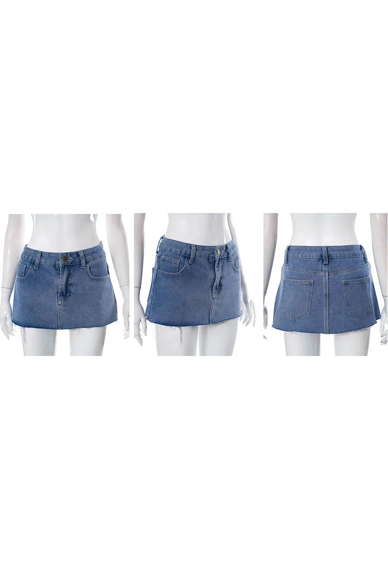 QD305 Denim Mini Skirt